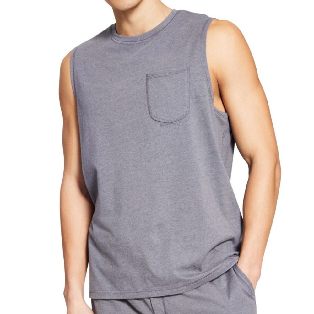 Sun+Stone Mens Sleeveless Pajama Top Grey Armour Sun Wash A0394 395 396 410